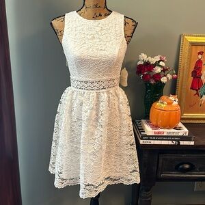 Altar'd State white lace dress. Size small. NWT.